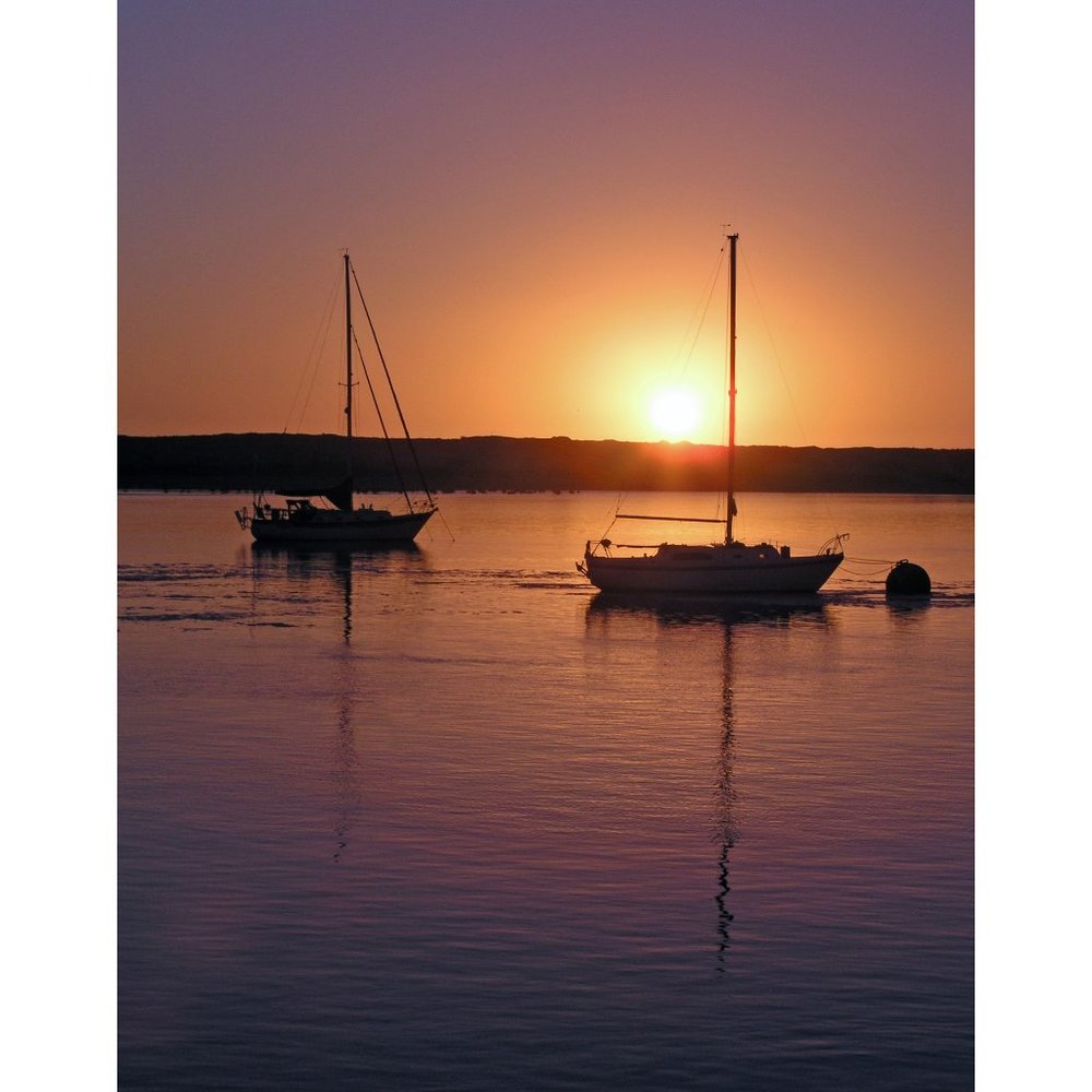 Sunset and Boats 11 x 14 print - Picture 1 of 1